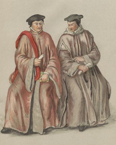 Giudici elisabettiani nelle loro vesti da Lucas de after Heere